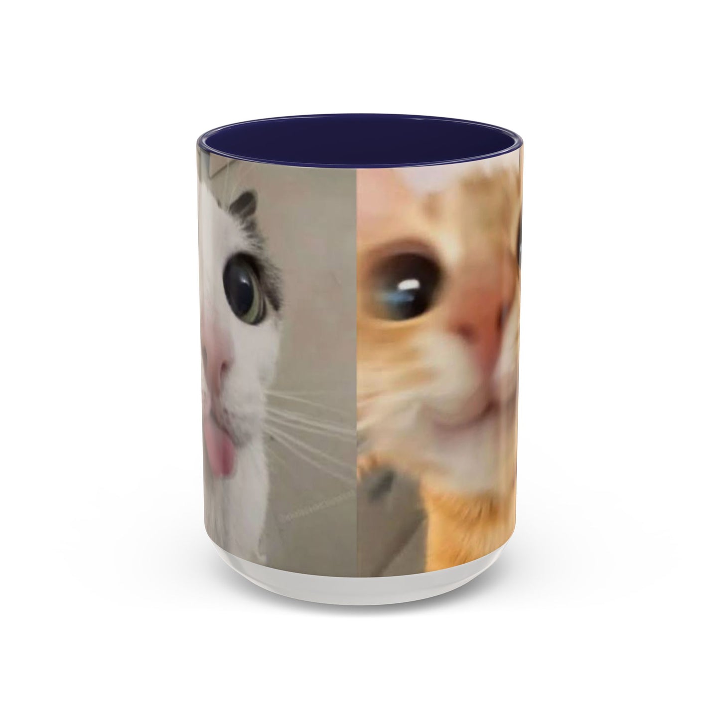 Cute Split-Photo Cat Accent Coffee Mug (11/15oz)