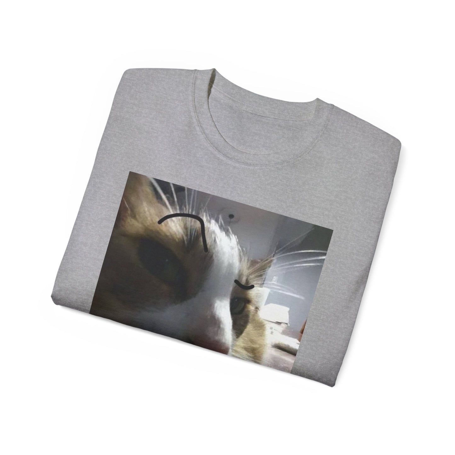 Cat Photo Tee — Close-Up Calico Cat Portrait T-Shirt