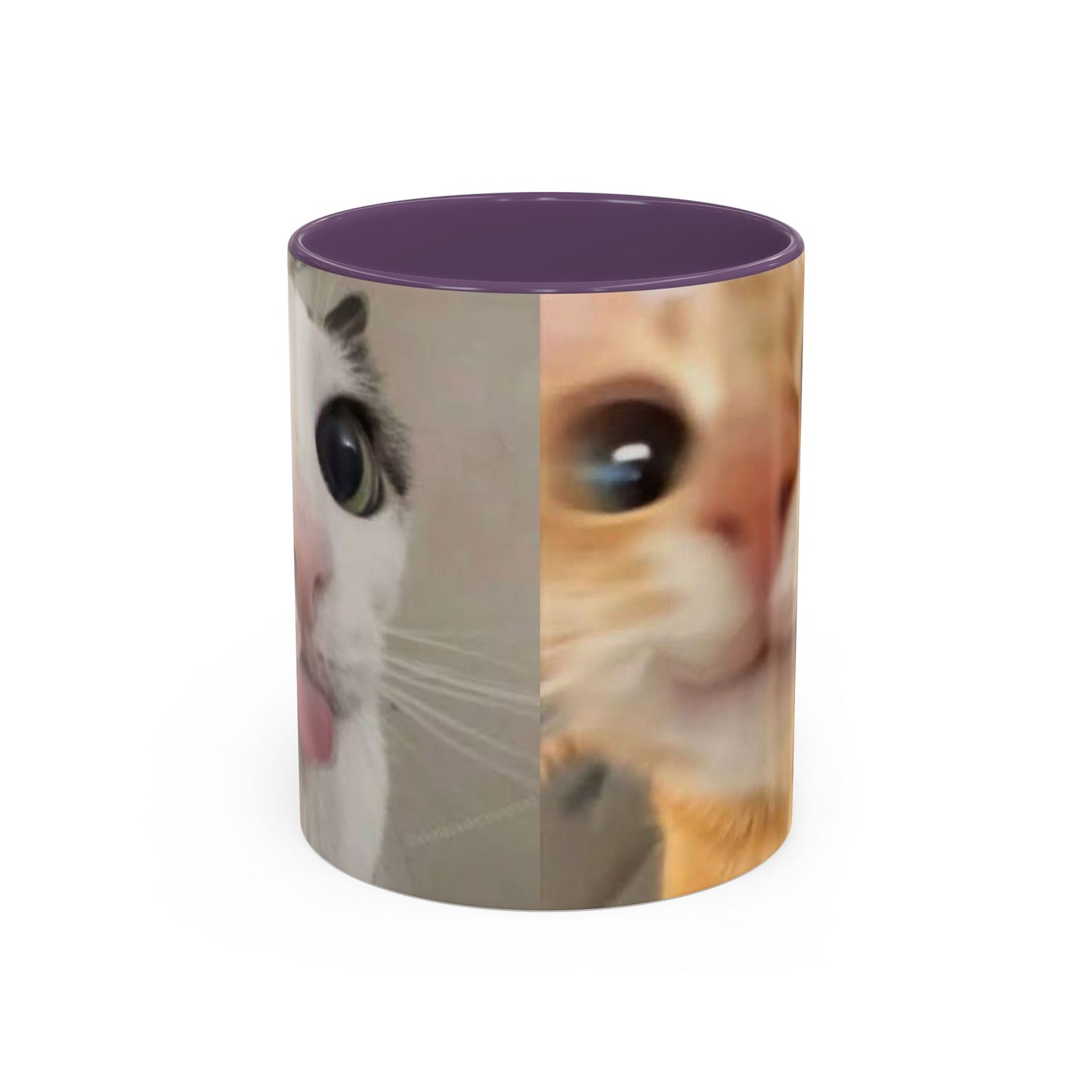 Cute Split-Photo Cat Accent Coffee Mug (11/15oz)
