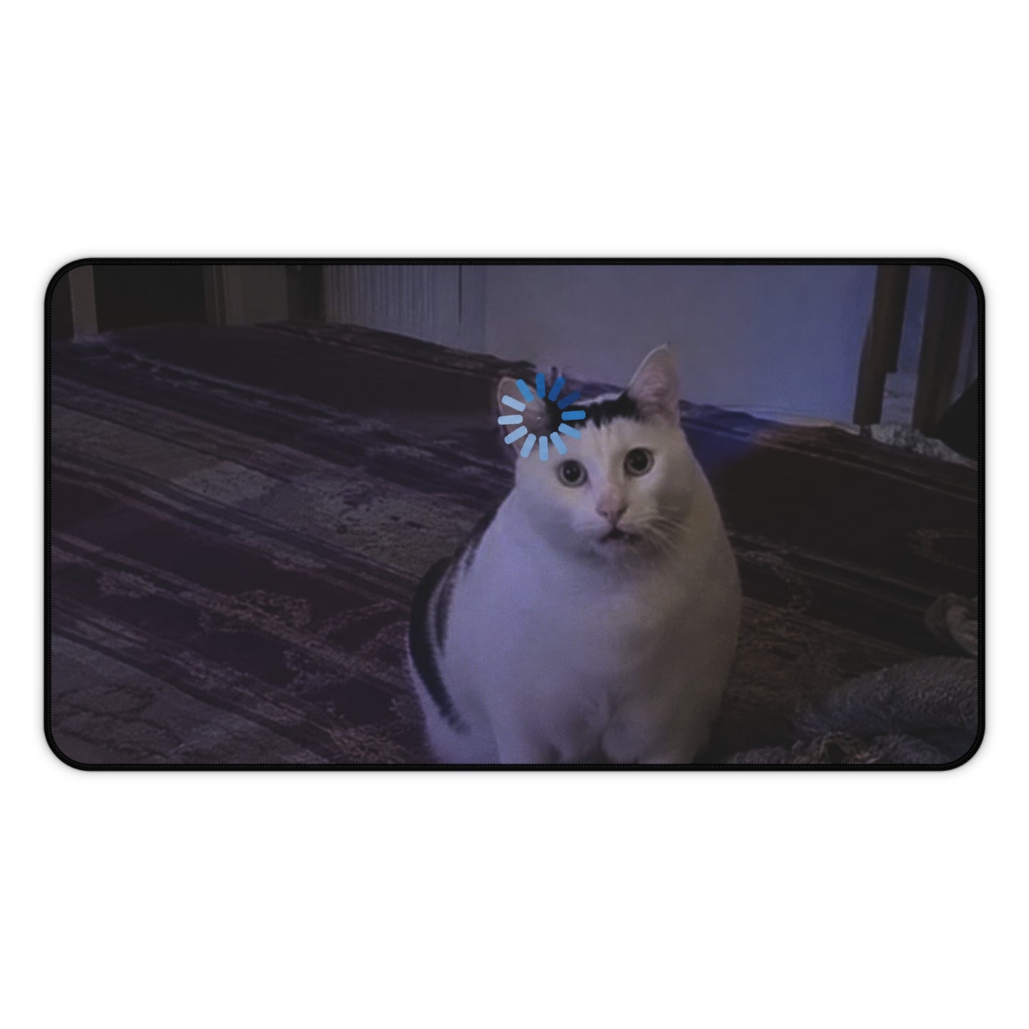 Cute Cat Desk Mat with Daisy Filter – Funny Cat Mousepad for Cat Lovers