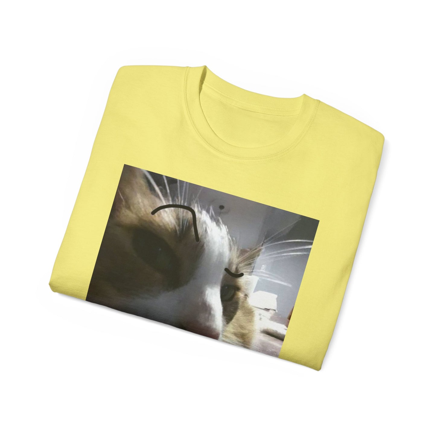 Cat Photo Tee — Close-Up Calico Cat Portrait T-Shirt