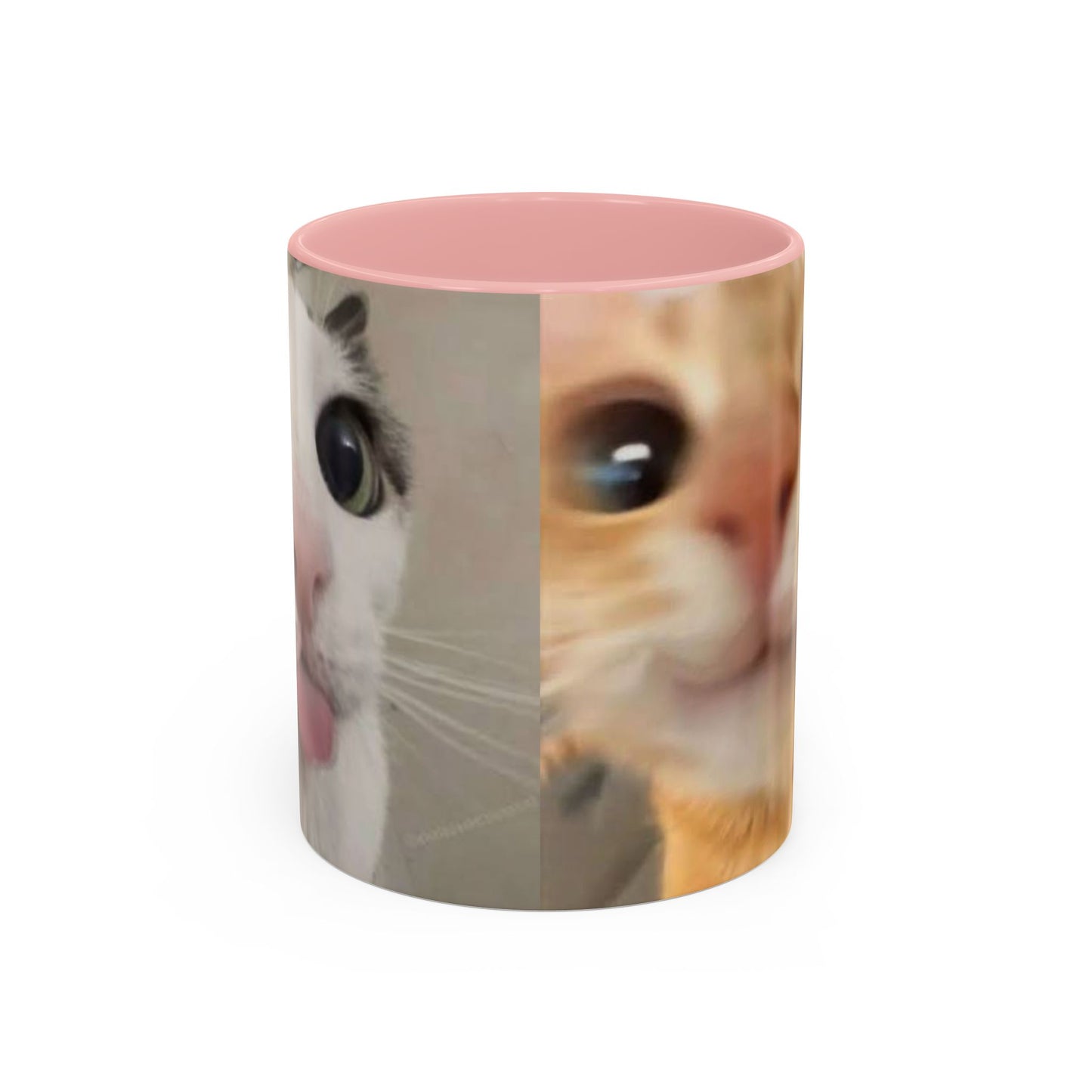 Cute Split-Photo Cat Accent Coffee Mug (11/15oz)