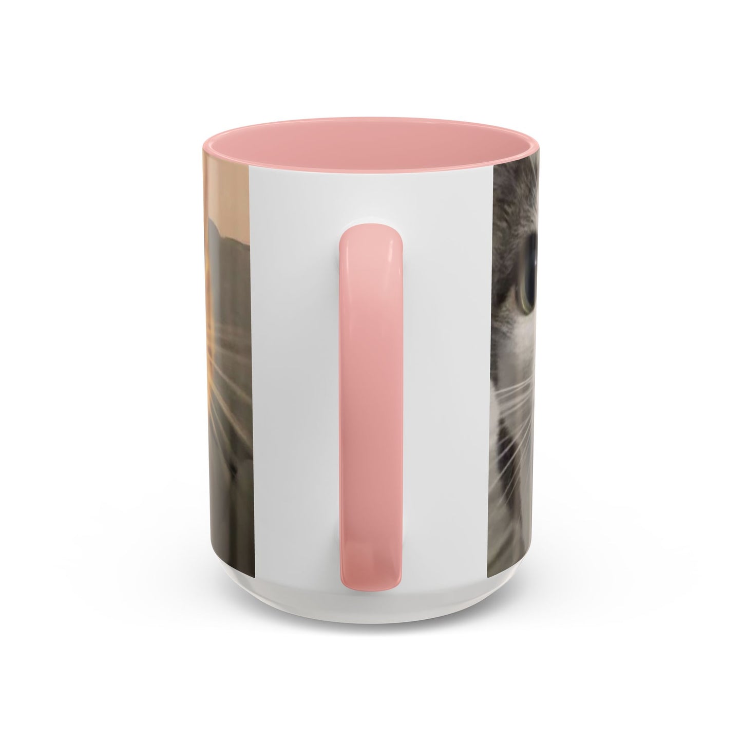 Cute Split-Photo Cat Accent Coffee Mug (11/15oz)