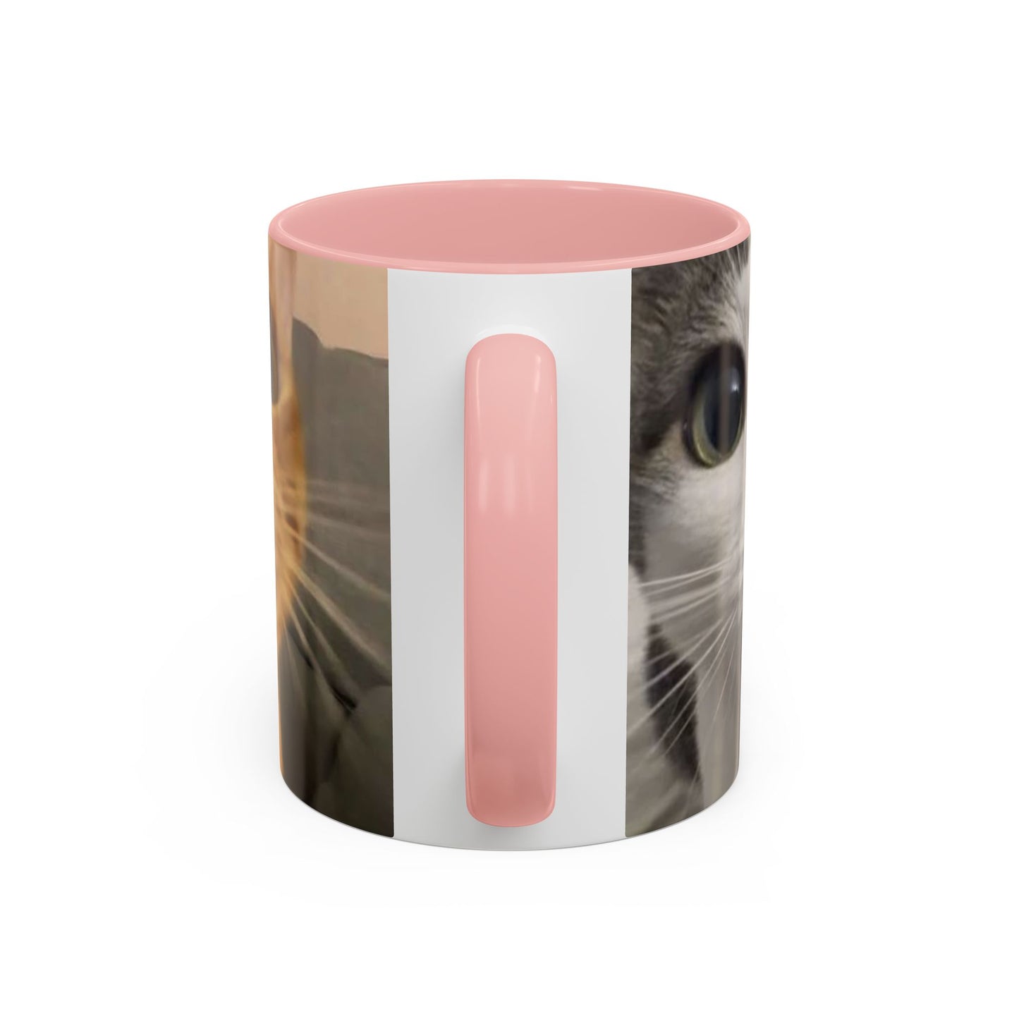 Cute Split-Photo Cat Accent Coffee Mug (11/15oz)