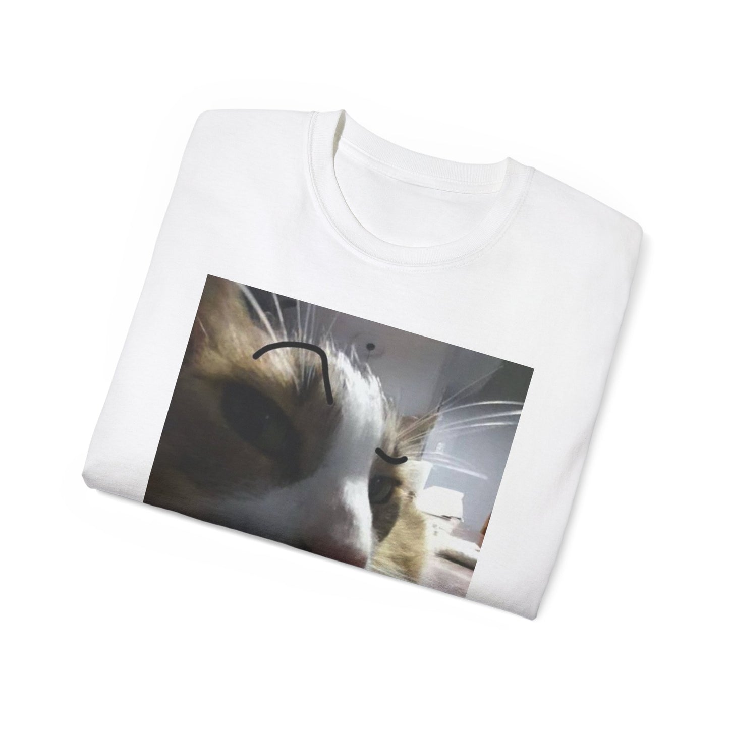 Cat Photo Tee — Close-Up Calico Cat Portrait T-Shirt