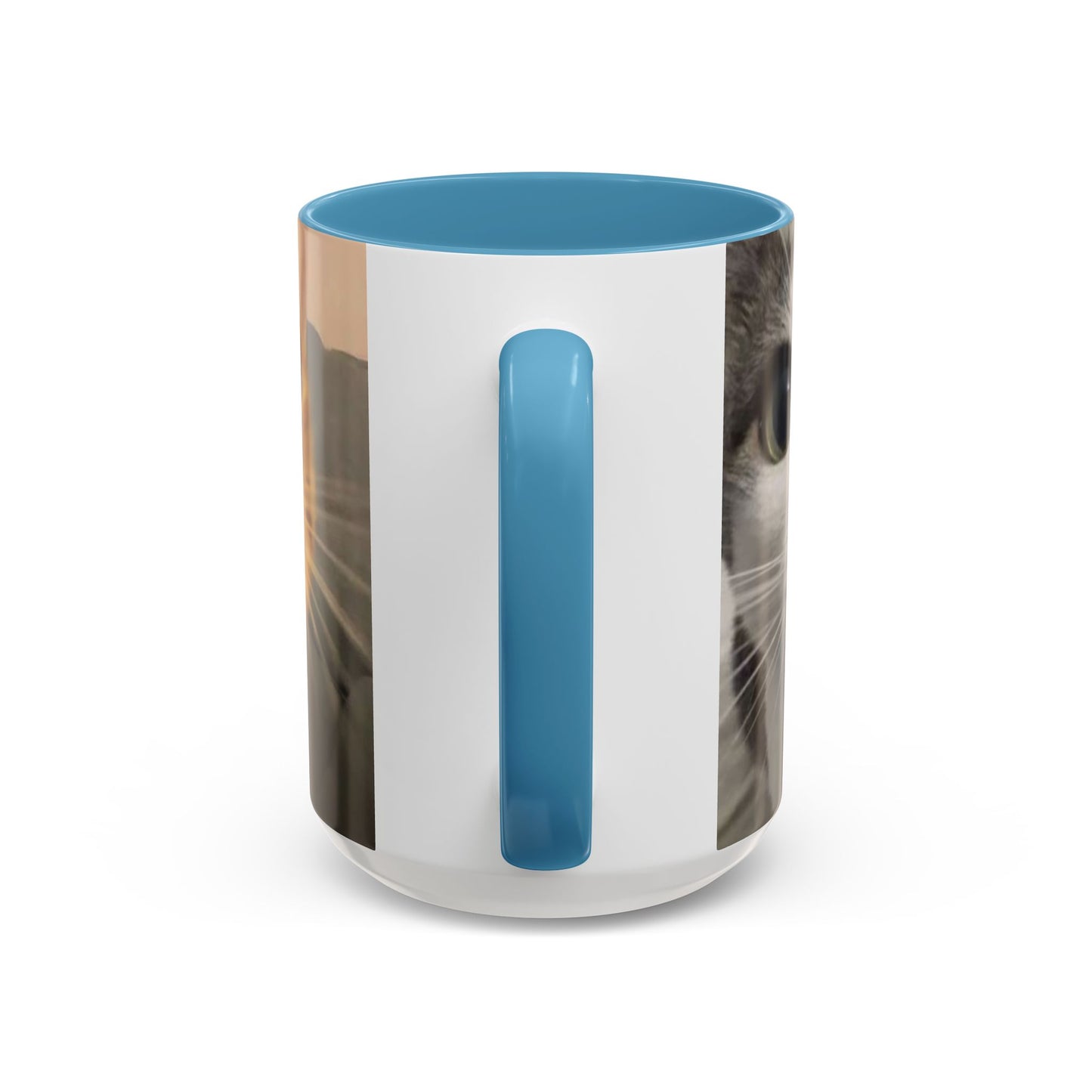 Cute Split-Photo Cat Accent Coffee Mug (11/15oz)