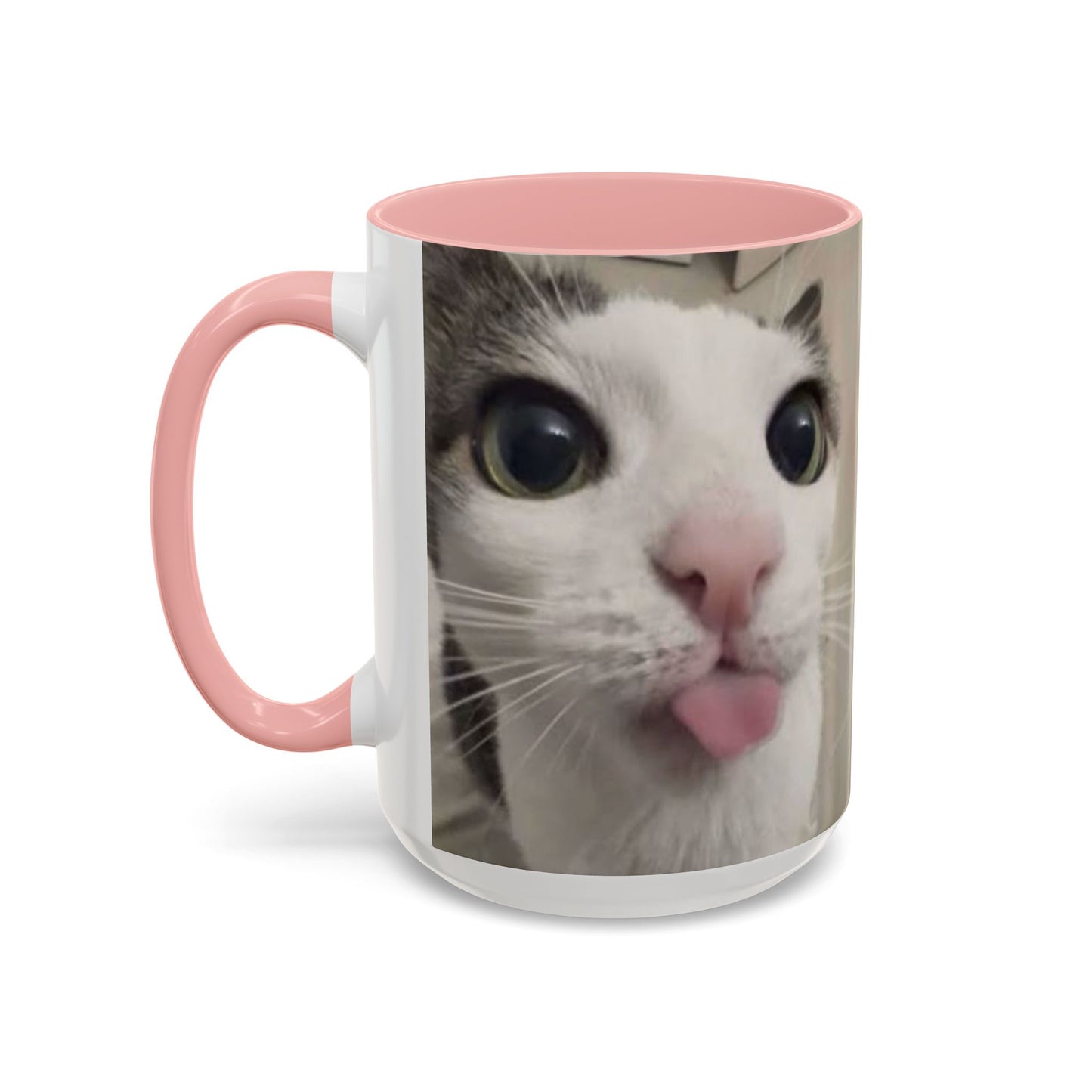 Cute Split-Photo Cat Accent Coffee Mug (11/15oz)